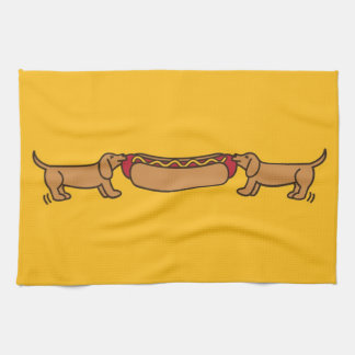 Hot Dog-O-War Tea Towel
