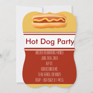 Hot Dog Party Invitation