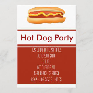 Hot Dog Party Invitation