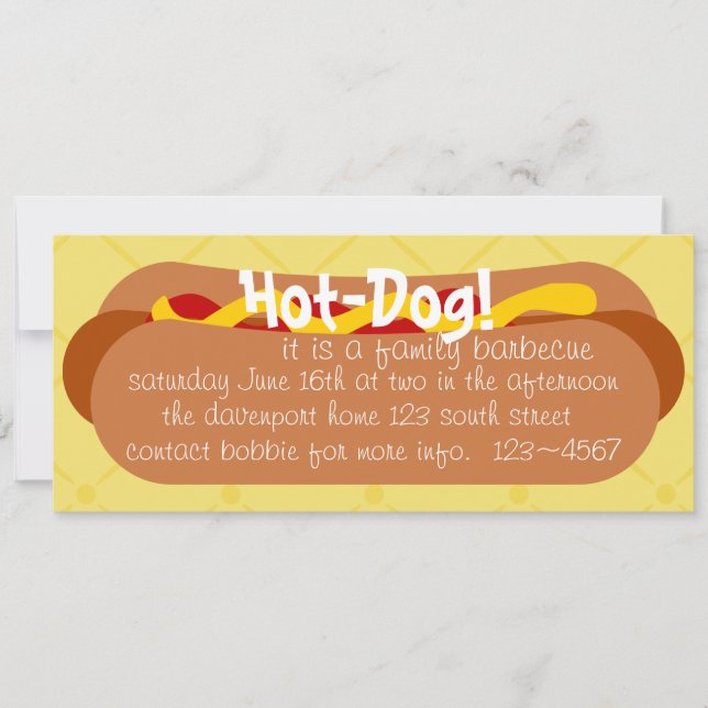 Hot Dog! Party Invitation (Front)