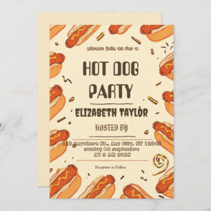 Hot Dog Party Invitation – Fun Food Celebration