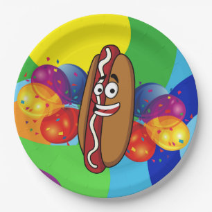 Hot Dog Party Paper Plate