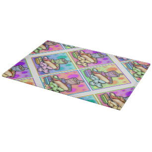 HOT DOG Pop Art Glass Cutting Boards