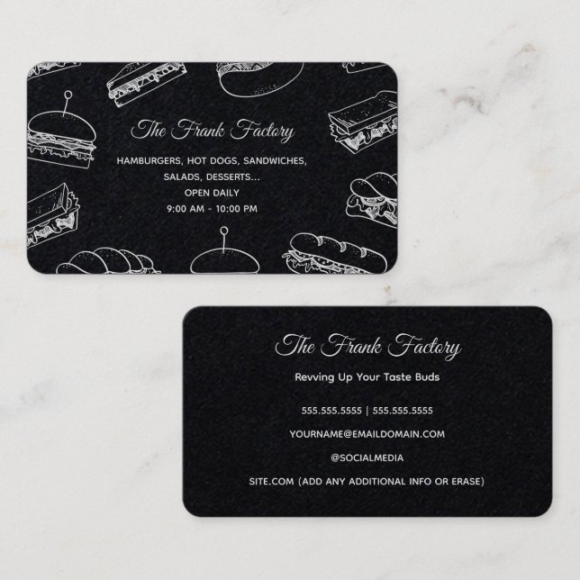 Hot Dog Premium Business Card (Front/Back)