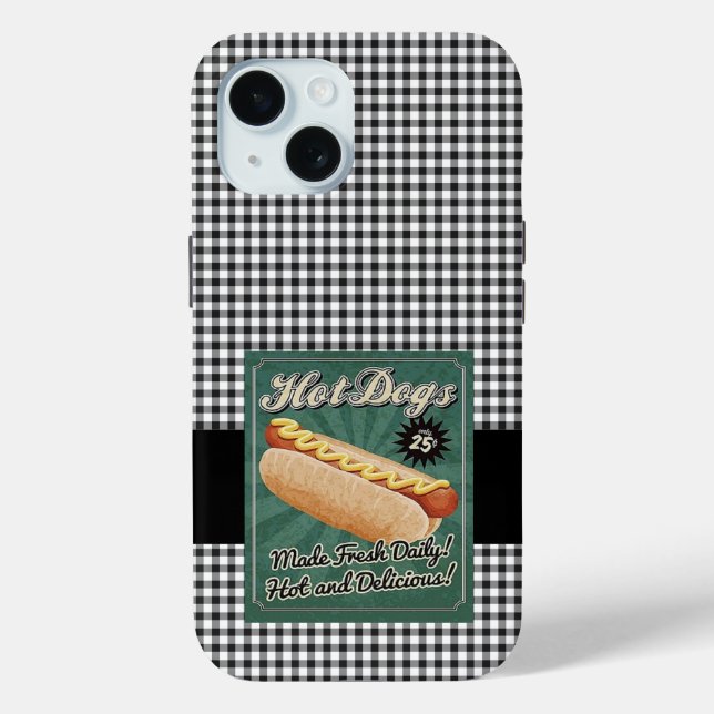 Hot Dog Retro Case-Mate iPhone Case (Back)