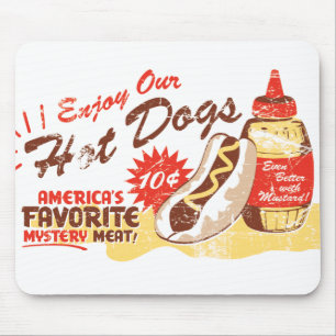 Hot Dog Retro Mousepad