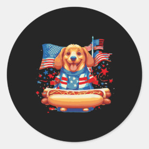 Hot Dog Sausages Frank Day Merican Sarcastic Food  Classic Round Sticker
