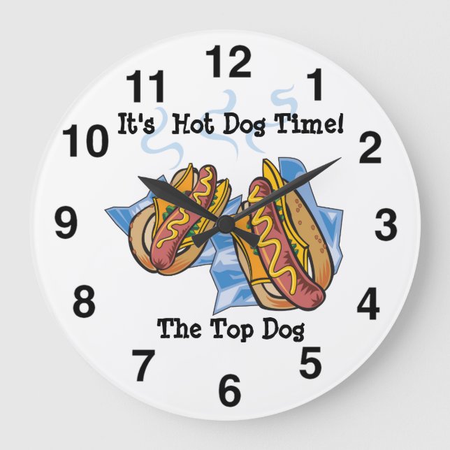 Hot Dog Shop Wall Clock (Front)