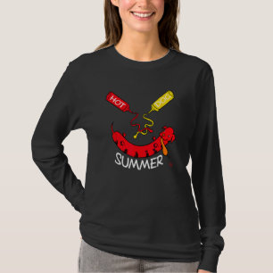 Hot Dog Summer Sausage Fast Food  Pet T-Shirt