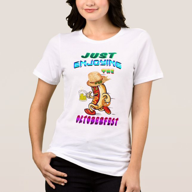 Hot dog Tri-Blend shirt (Front)