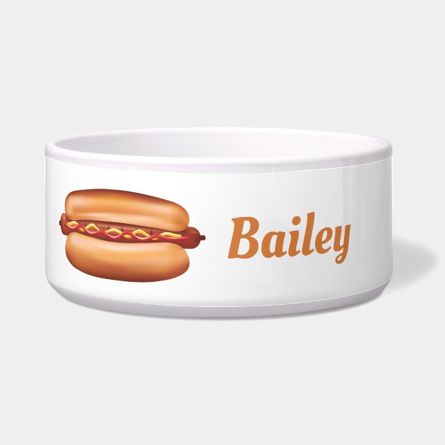Hot Dog With Condiments And Custom Pet Name (Front)
