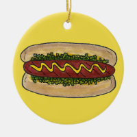 Hot Dog with Mustard and Relish Cookout Hotdog
