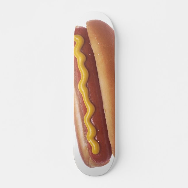 Hot Dog with Mustard Skateboard (Front)