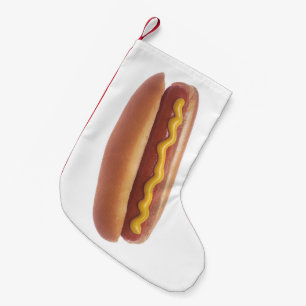 Hot Dog with Mustard Small Christmas Stocking