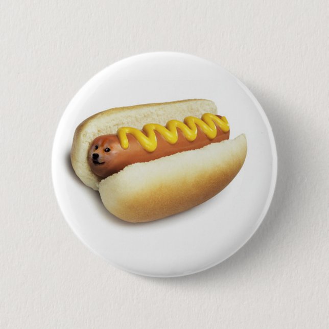 Hot Doge Meme 6 Cm Round Badge (Front)
