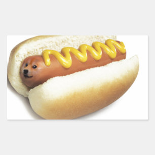 Hot Doge Meme Rectangular Sticker