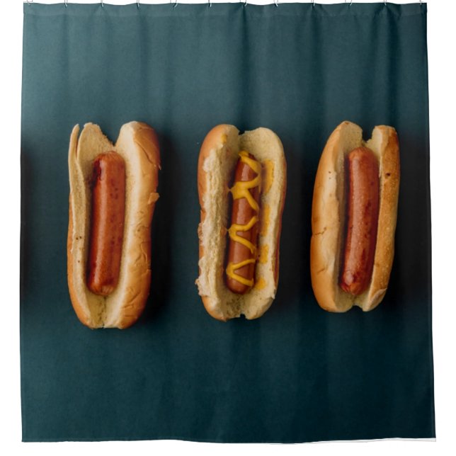 Hot Dogs and Buns Shower Curtain (Front)