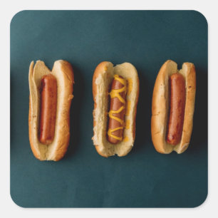 Hot Dogs and Buns Square Sticker