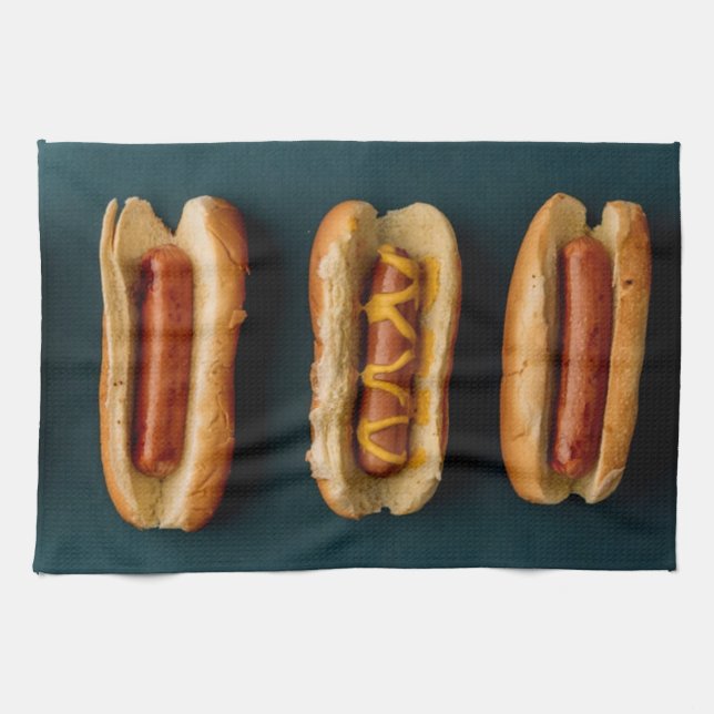 Hot Dogs and Buns Tea Towel (Horizontal)