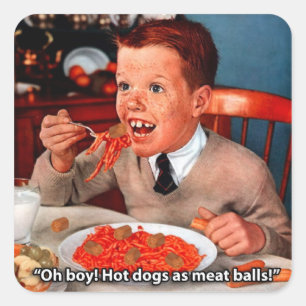 Hot Dogs As Meat Balls Stickers