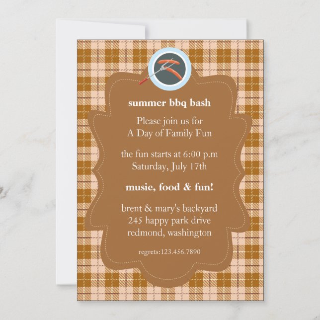 Hot dogs - BBQ party invitations (Front)