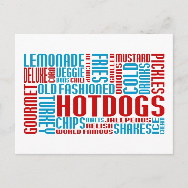 hot dogs chitChat Postcard (Front)