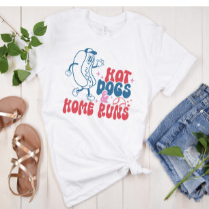 Hot Dogs & Home Runs Baseball Mum Vintage T-shirt