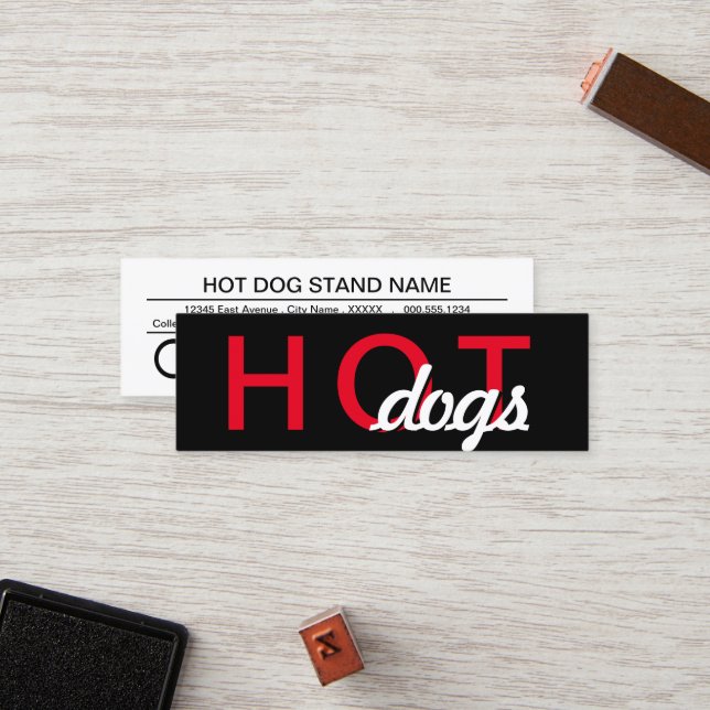 hot dogs punch card (Front/Back In Situ)