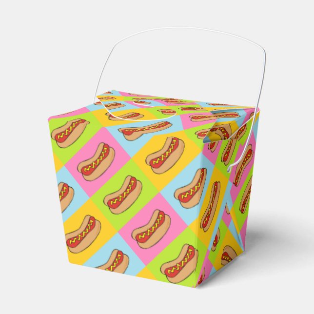 Hot dogs takeout container favour box (Front Side)