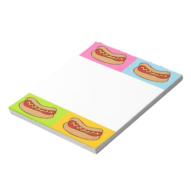 hot dogs tiled design notepad (Rotated)