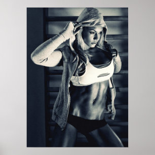 Hot Female Fitness Girls - Gym Poster