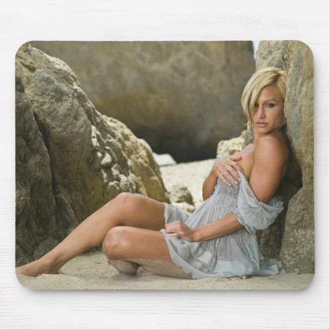 Hot Female Fitness Girls Mouse Pad (Front)