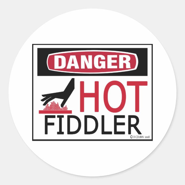Hot Fiddler Classic Round Sticker (Front)