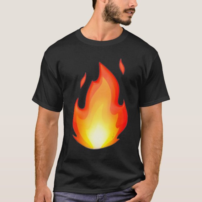 Hot Fire Clothing Lit Outfit Displays Heat Of Burn T-Shirt (Front)