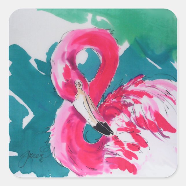 Hot Flamingo Pink Sticker (Front)
