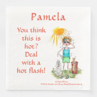 Hot Flash Climate Woman in Menopause Text 