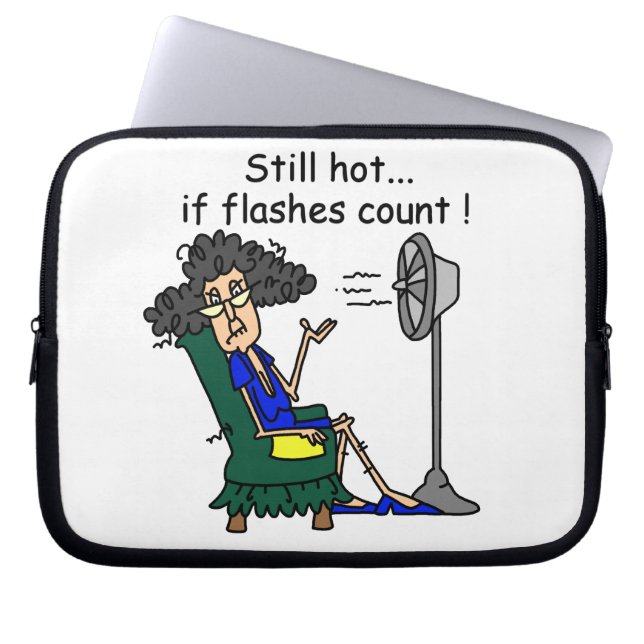 Hot Flash Humour Laptop Sleeve (Front)