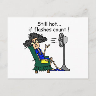 Hot Flash Humour Postcard