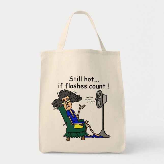 Hot Flash Humour Tote Bag (Front)