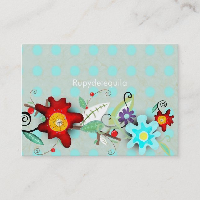 Hot Floral Business Card (Front)