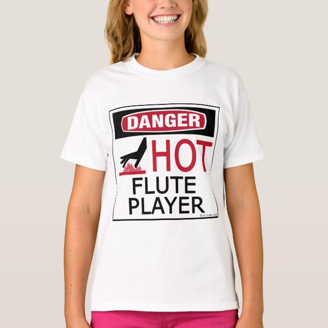 Hot Flute Player T-Shirt (Front)