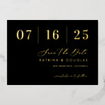 Hot Foil Save The Date Announcement Wedding Card<br><div class="desc">Our real foil minimal save the date announcement is perfect for notifying your friends and family of your upcoming wedding.</div>
