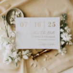 Hot Foil Save The Date Announcement Wedding Card<br><div class="desc">Our real foil minimal save the date announcement is perfect for notifying your friends and family of your upcoming wedding.</div>