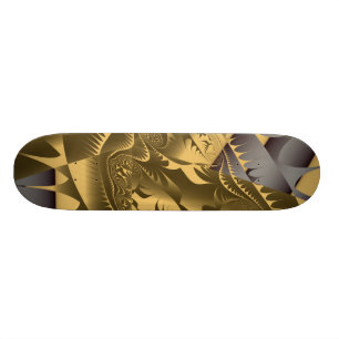 Hot Frac Designs by Leslie Harlow - Gold Skateboard