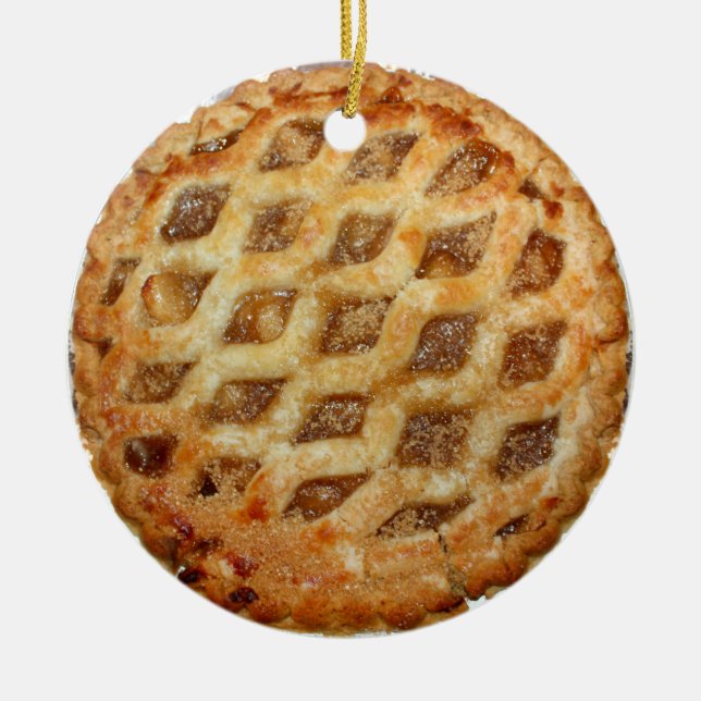 Hot Fresh Apple Pie Ceramic Tree Decoration (Front)