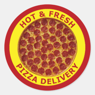 Hot & Fresh Pizza Delivery Classic Round Sticker
