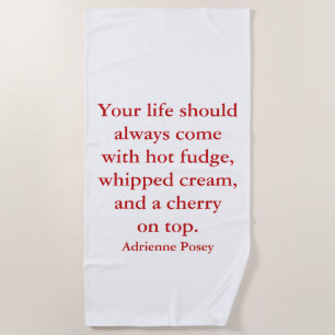 Hot Fudge Beach Towel