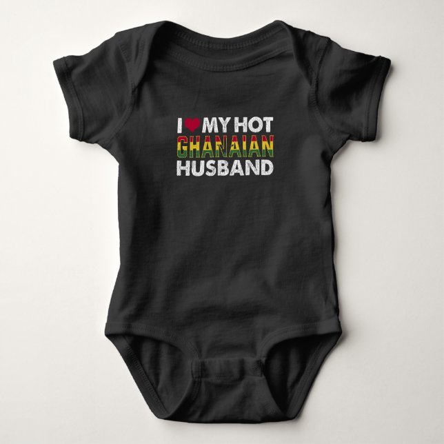 Hot Ghanaian Husband Marriage Relationship Love Baby Bodysuit (Front)