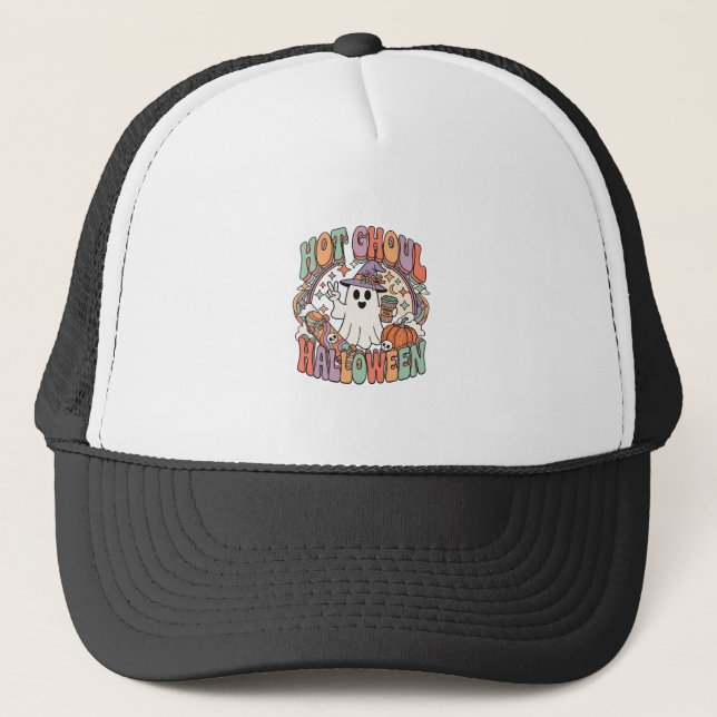Hot Ghoul Halloween Ghost Witch Hat Skateboard (Front)