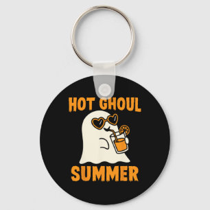 Hot Ghoul Summer Cute Funny Ghost Halloween Key Ring